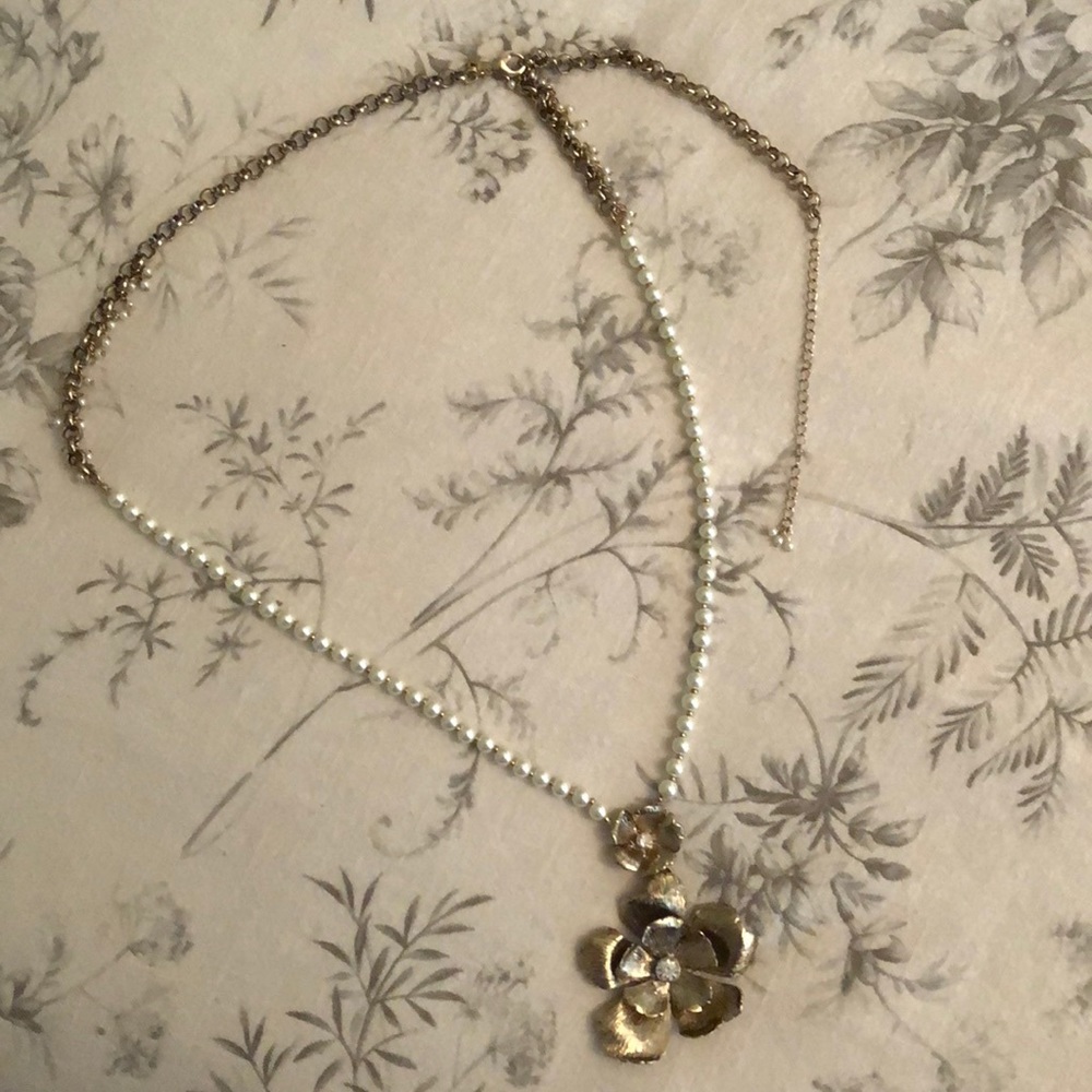 WHBM Necklace with Flower Pendant